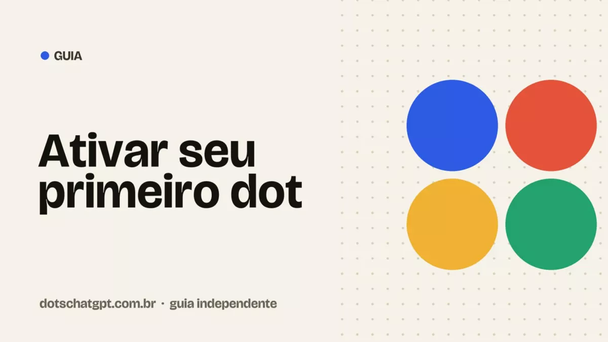 Ilustração do guia Dots: Ativar seu primeiro dot