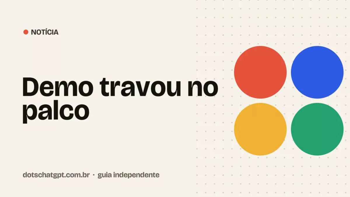 Ilustração do guia Dots: Demo travou no palco
