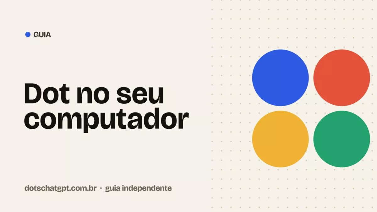 Ilustração do guia Dots: Dot no seu computador
