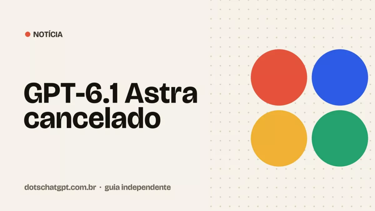 Ilustração do guia Dots: GPT-6.1 Astra cancelado