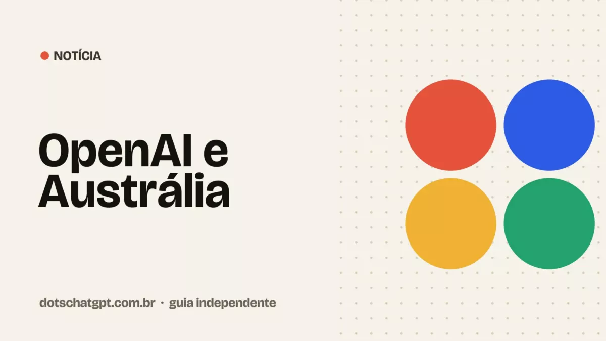 Ilustração do guia Dots: OpenAI e Austrália